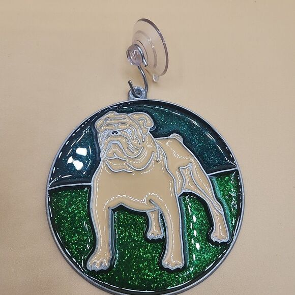 Window Suncatcher Bulldog Dog Sun C. Gallery 1998 Vtg 3.5" Makeit Bakeit Style - Picture 4 of 8